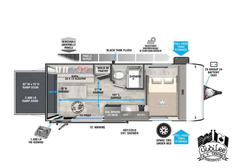 2026 Forest River Wildwood 181RT - Floor Plan