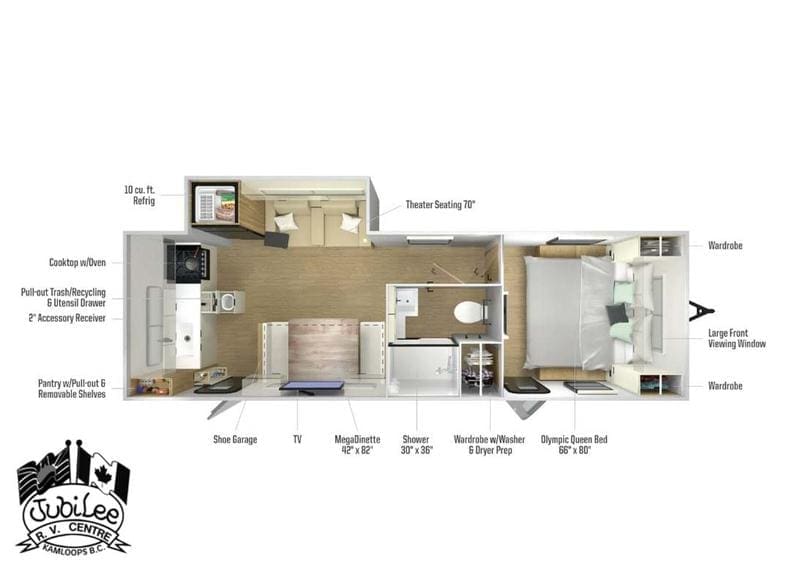 2026 Winnebago Thrive 24RKS - Floor Plan