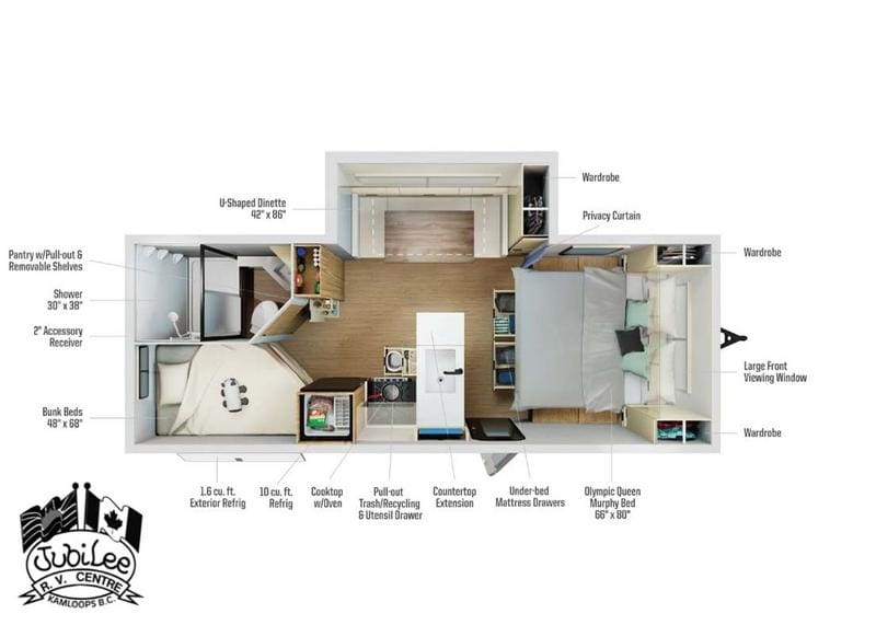 2026 Winnebago Thrive 22MBH - Floor Plan
