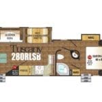 2014 Outdoors RV Black Stone 280RLS - Floor Plan