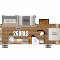 2016 Outdoors RV Black Stone 260RL - Floor Plan