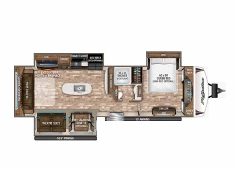 2018 Grand Design Reflection 315RLTS - Floor Plan