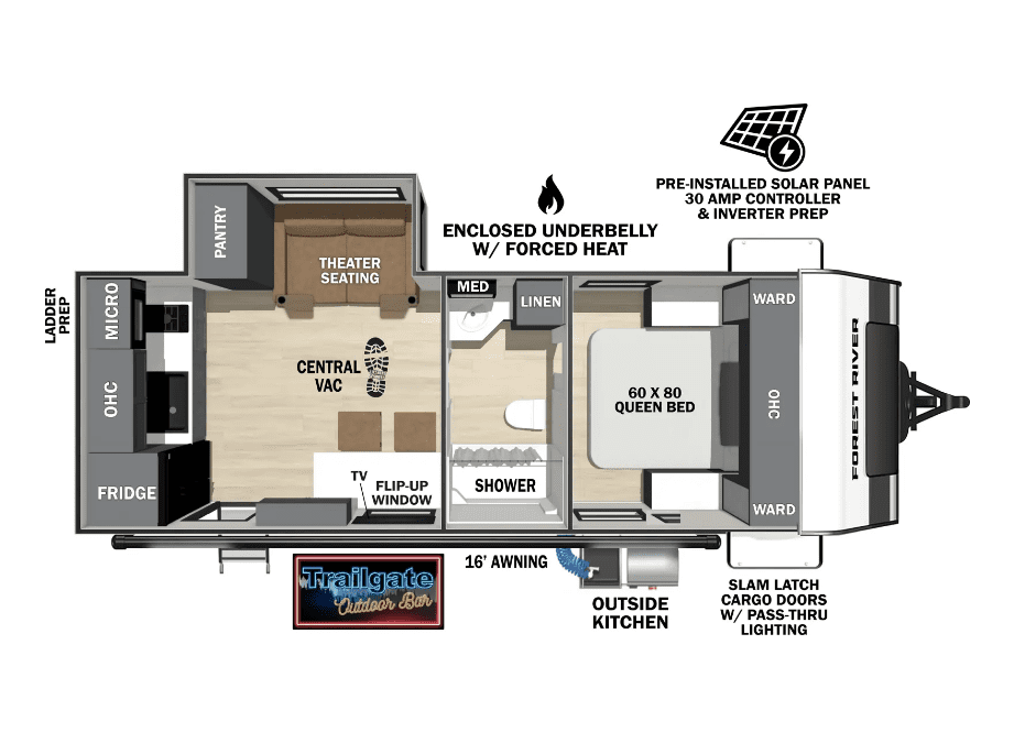 2026 Forest River IBEX 19BRK - Floor Plan