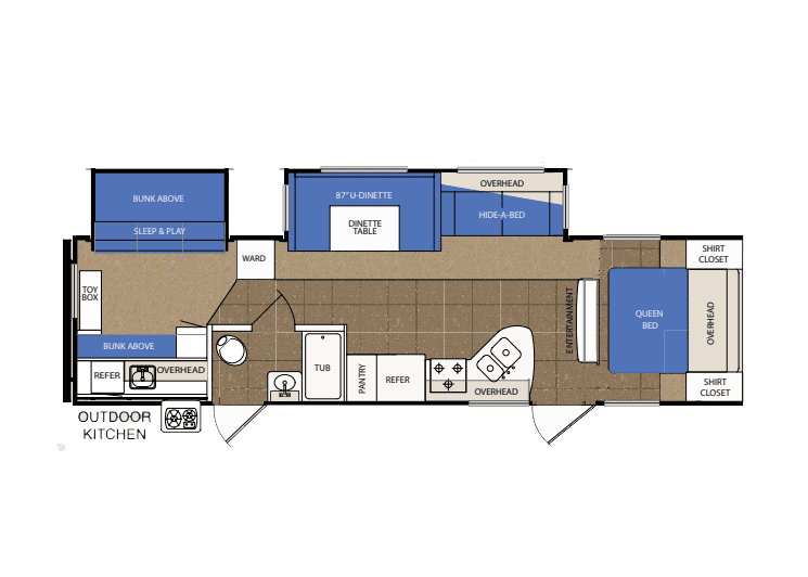 2013 Forest River Lacrosse 318BHS - Floor Plan