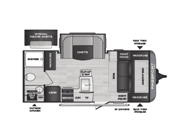 2022 Keystone Passport 189RBWE - Floor Plan
