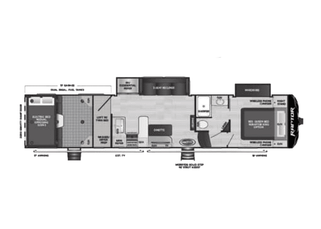 2022 Keystone RV Raptor 362 - Floor Plan