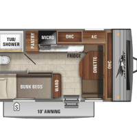 2020 Jayco Jay Flight Baja 154BH - Floor Plan
