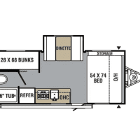 2022 Forest River Viking 17BHS - Floor Plan