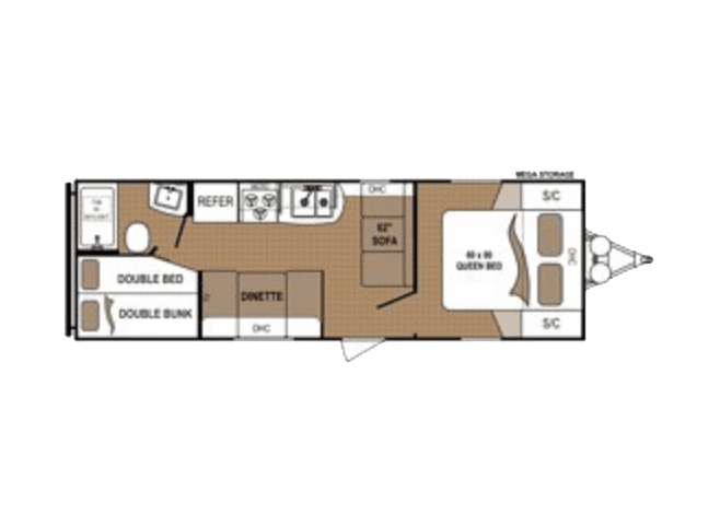 2017 Dutchmen Aspen Trail 2710BH - Floor Plan