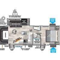 2025 Forest River Salem Hemisphere 24RDHL - Floor Plan