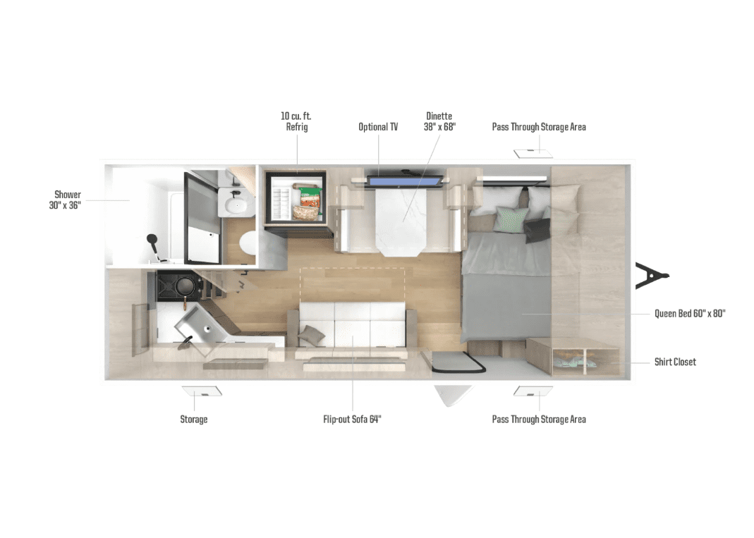 2026 Winnebago Access 18RK - Floor Plan