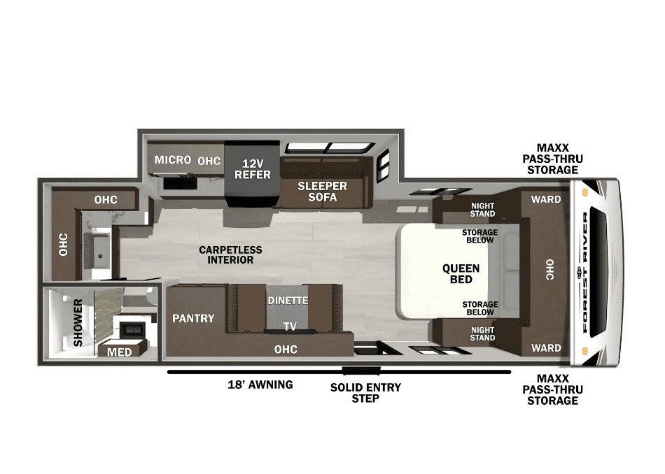 2026 Forest River Wildcat 221CHEF - Floor Plan