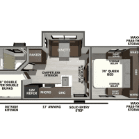 2026 Forest River Wildcat 241DBEDS - Floor Plan