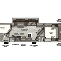 2026 Forest River Wildcat 261DBEDS - Floor Plan