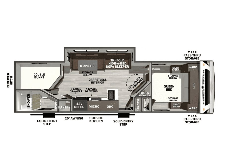 2026 Forest River Wildcat 261DBEDS - Floor Plan