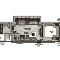 2026 Forest River Wildcat 281DBEDS - Floor Plan
