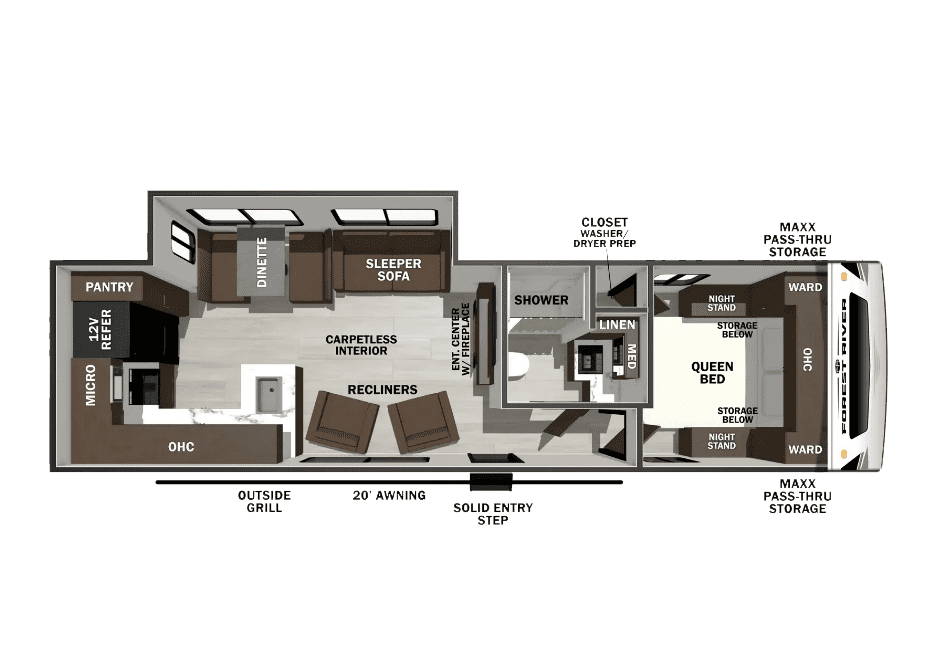2026 Forest River Wildcat 271CHEF - Floor Plan