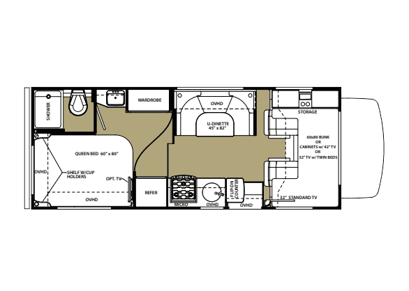 2015 Forest River Sunseeker 2300 - Floor Plan