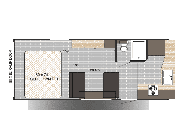 2026 Sunset Park RV Sun Lite 24TH - Floor Plan