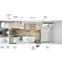 2026 Winnebago Micro Minnie 1800BH - Floor Plan