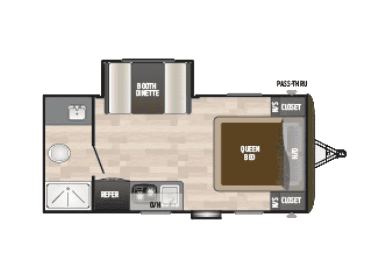 2019 Keystone Hideout 179LHS - Floor Plan