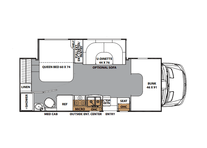 2015 Coachmen Prism 2200LE - Floor Plan